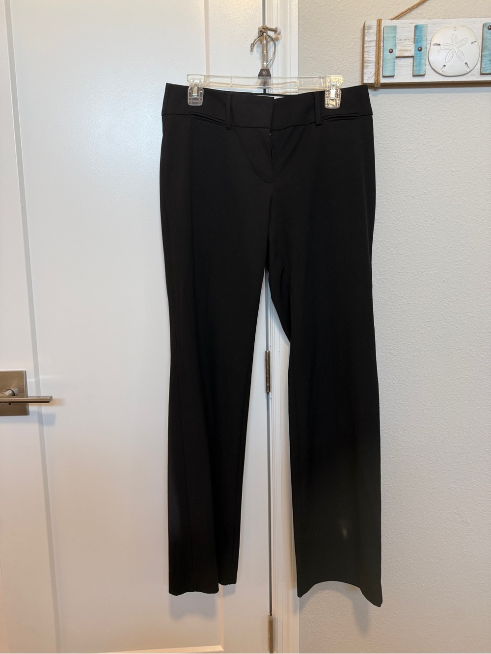 LOFT Black Straight-Leg Dress Pants